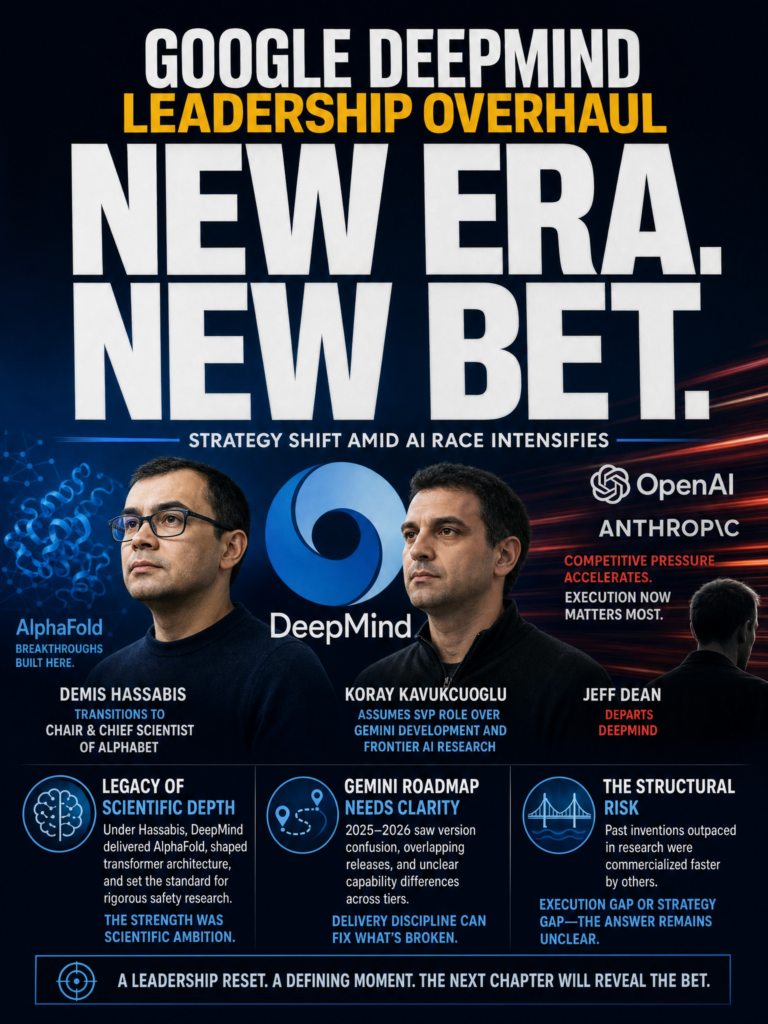 Google DeepMind leadership overhaul: Demis Hassabis steps down as CEO, Jeff Dean leaves, Koray Kavukcuoglu takes over as SVP of Google DeepMind
